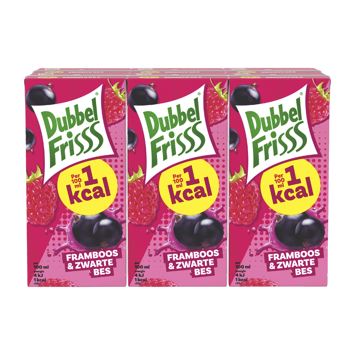 Dubbel Frisss Framboos Zwarte Bes 1kcal 6-pack