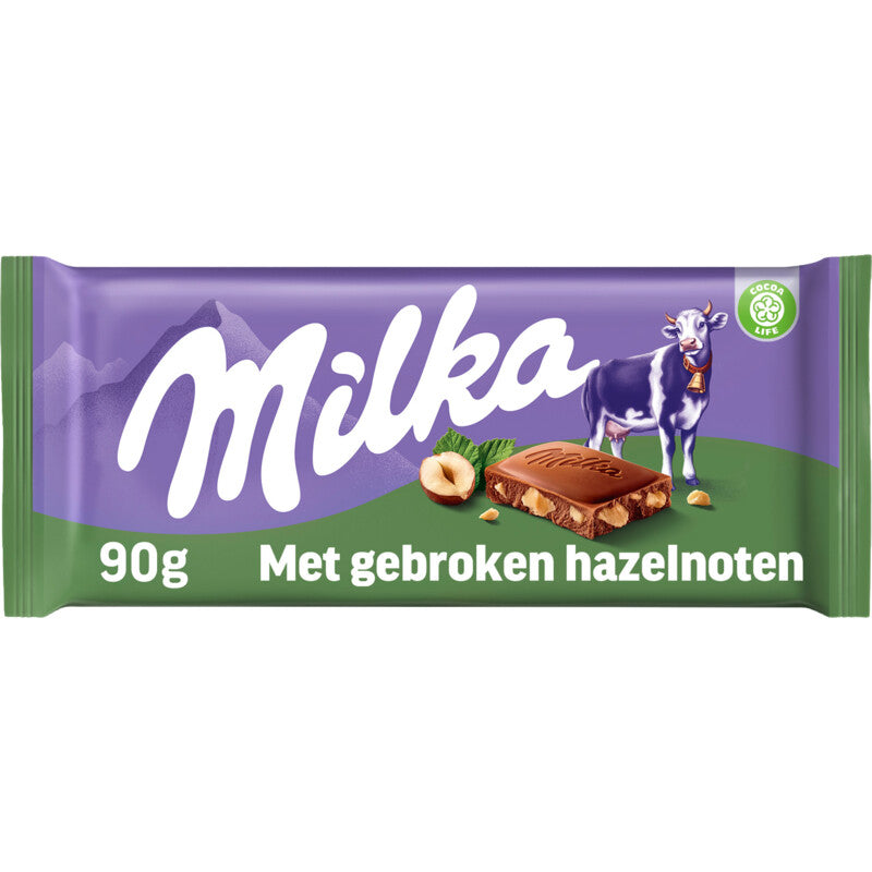Milka Chocoladereep Gebroken Hazelnoten