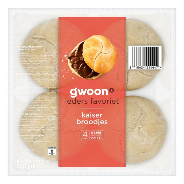 g'woon Kaiserbroodjes 4st