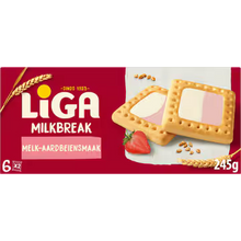 Liga Milkbreak Aardbei Melk 6pk