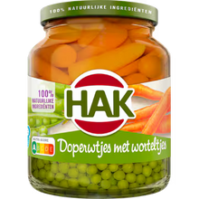 Hak Doperwtjes met Worteltjes