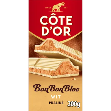 Cote D'Or Bonbonbloc Wit Praline