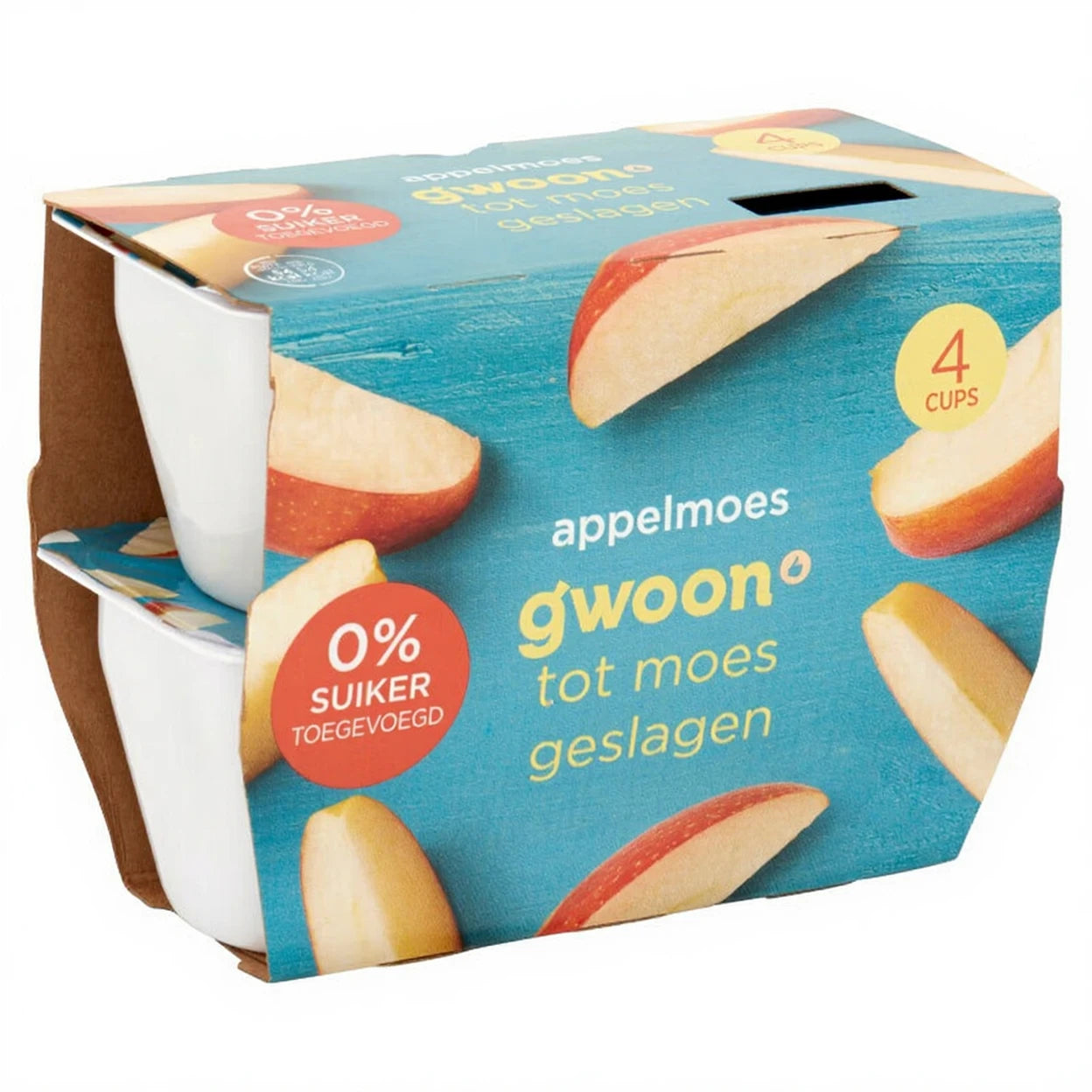 g'woon Appelmoes 100% 4-pack