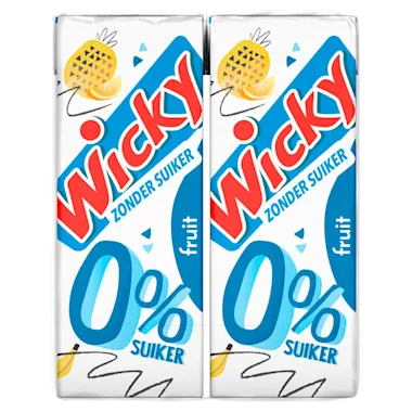 Wicky Fruitdrink Appel 0% 6-pack