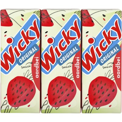 Wicky Original Aardbei 6x200