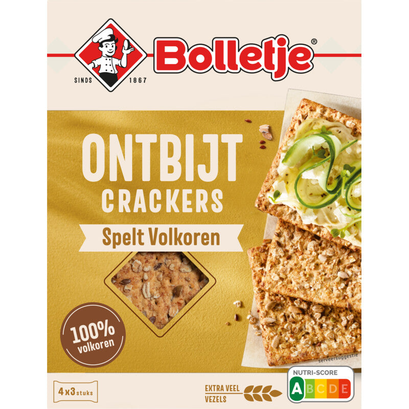 Bolletje Ontbijtcrackers Spelt